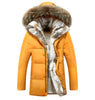 Image of new down jacket men's long section Korean youth lovers men's winter large size coat thickening Shopping