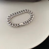 Image of Couple Titanium Steel Cuban Link Chain Bracelet Does Not Fade Shopping