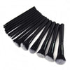 Image of 15Pcs Black Make Up Brushes Woman Set With Bag Foundation Eyeliner Eyeshadow Shopping111