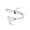 Image of Simple Letter Three-dimensional Loving Heart With Opening Adjustable Ring Shopping