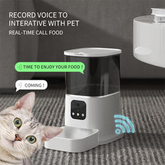 Pet Automatic Feeder Large Capacity Smart Voice Recorder APP Control Timer Feeding Cat Dog Food Dispenser With WiFi Pet Bowl Shopping