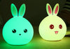 Image of Cute Night Light Animal Rabbit Night lamps Touch Sensor Silicone LED Colorful Lights Shopping