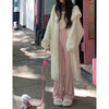 Image of Hooded Fur Cardigan Coat Women's Spring Clothes, Thick Gentle Long Knitted Coat Handmade Clothing Hand Knit Outfit Of The Day Shopping