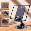 Image of Foldable Phone Stand For Desk - Height Adjustable Cell Phone Holder Portable Cellphone Cradle Desktop Dock Metal Base 360 Degree Rotatable Compatible With Phone Tablet PC Shopping