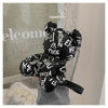 Image of Bear Graffiti Bucket Bag Portable Shoulder Messenger Bag For Women Shopping