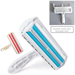 Pet Hair Roller Remover Lint Brush 2-Way Dog Cat Comb Tool Convenient Cleaning Dog Cat Fur Brush Base Home Furniture Sofa Clothe Shopping