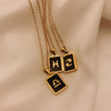 Image of Square Plate Twelve Constellation Rune Necklace Shopping