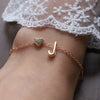 Image of English Letter Graceful Personality Alloy Heart-shaped Letter Bracelet Shopping