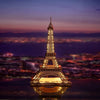 Image of Rolife Night Of The Eiffel Tower Large Wooden Puzzle With 4 Light Shows For Gift Shopping