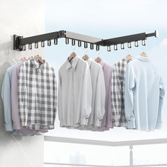 Drying Rack Clothing Wall Mounted, Clothes Drying Rack, Retractable Clothesline Indoor, Laundry Room Organization, Space-Saver, Collapsible Clothes Hanging Rack Shopping