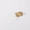 Image of Letter Seal Titanium Steel Plating 18K Gold Ring Shopping