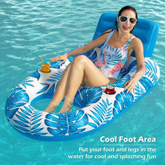 Recliner Multifunctional Swim Ring Water Inflatable Floating Row Shopping