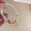 Image of Women's Fashion Temperament Pearl Heart Bracelet Shopping