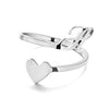 Image of Simple Letter Three-dimensional Loving Heart With Opening Adjustable Ring Shopping