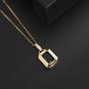 Image of RETRO Geometric Color Zircon Necklace Shopping