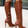 Image of Suede Side Zipper Mid-calf Fashion Women's Boots Shopping