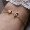 Image of English Letter Graceful Personality Alloy Heart-shaped Letter Bracelet Shopping