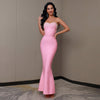 Image of Sleeveless Beaded Long Bandage One-piece Dress Women Shopping