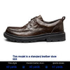 Image of Casual Leather Shoes Men's Summer New Lace Up Round Toe Cowhide Shopping