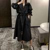 Image of Women Trendy Trench Coat, Double Breasted Coat, Korean Women's Trench Coat, Elegant Oversize Trench Coat, Spring Clothing, Womens Clothing Shopping