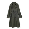 Image of Women's Loose Long Trench Coat And Overcoat With Strap Shopping