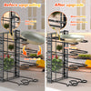 Image of Pot And Pan Organizer, Pot Lid Holders & Pan Rack, Multiple DIY Methods, 8 Tier Pot Racks, Adjustable Kitchen Organization And Storage For Pots And Pans. Shopping