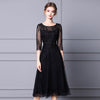 Image of Beaded Embroidery Medium Length Formal Occasion Dress Skirt Shopping