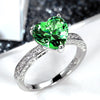 Image of Inlaid AAA Heart-shaped Zircon Ring Shopping