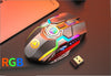 Image of Color Wireless Gaming RGB Rechargeable Mute Button Mouse Shopping