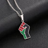 Image of African Fist Symbol Titanium Steel Pendant Necklace Shopping