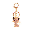 Image of Squinting Cute Fox Animal Alloy Key Ring Accessories Pendant Key Chain Shopping