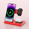 Image of 3 IN 1 15W Wireless Charging Charger Magnetic Desktop Night Light Iwatch Fast Charging Stand Gift Customization Shopping