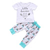 Image of Newborn Baby Clothes Set T-shirt Tops+Pants Little Boys and Girls Outfits Shopping