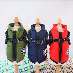 Waterproof Dog Clothes Winter Dog Coat With Harness Warm Pet Clothing Big Dog Jacket Chihuahua Labrador Coat Costume Shopping