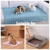 Image of Dog Cooling Mat Cooling Pad For Pets Chilly Pad For Kennels, Crates, Cars, Indoor & Outdoor Ice Silk Mat Cooling Blanket Cushion Non-Toxic Breathable Sleep Bed Beach Shopping