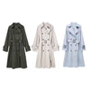 Image of Women's Loose Long Trench Coat And Overcoat With Strap Shopping