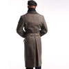 Image of Men's Contrast Collar Woolen Long Coat Shopping