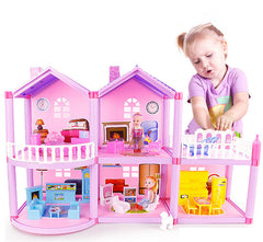 House Doll House Villa DIY Assembled House Shopping