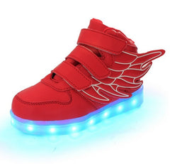 Children's shoes led light shoes children's wings light shoes usb charging colorful luminous shoes casual light shoes Shopping