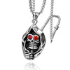 Image of Skull Head Pendant Stainless Steel Ornament Men's Titanium Steel Necklace Shopping