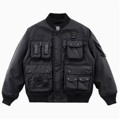 Coat Men's Multi-pocket American Baseball Uniform Black Cargo Jacket Shopping