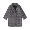 Image of Gray plaid houndstooth coat for girls Shopping