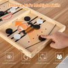 Image of Fast Sling Puck Game,Wooden Hockey Game,Super Foosball Table,Desktop Battle Parent-Child Interaction Winner Slingshot Game,Adults And Kids Family Game Toys Shopping