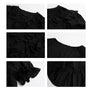 Image of Design Sense Cross-tie Ruffled Little Black Dress Shopping