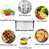 Image of Kitchen Stainless Steel Sink Drain Rack Roll Up Dish Drying Drainer Mat Shopping