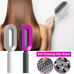 Self Cleaning Hair Brush For Women Massage Scalp Promote Blood Circulation Anti Hair Loss 3D Hair Growth Comb Hairbrush Self-Cleaning Hair Brush   3D Air Cushion Massager Brush   Airbag Massage Comb B Shopping111