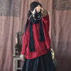 Image of Striped Yarn-dyed Linen Leisure Women's Coat Twill Stitching Wire Loose Artistic Shopping