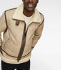 Image of Men's Lapel Suede Fabric Jacket Coat Shopping