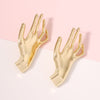 Image of Gold Finger Geometric All-match Trendy Trendy Earrings Shopping