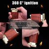 Image of Pipe Lighter Soft Flame Refillable Gas Wooden Case Fire Starter Cigarette Candle Lighter For Men Women Gift Shopping